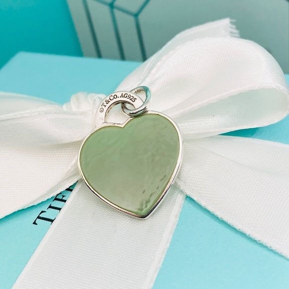 Tiffany & co return to Tiffany turquoise enamel heart “authentication” 925 - Picture 3 of 5